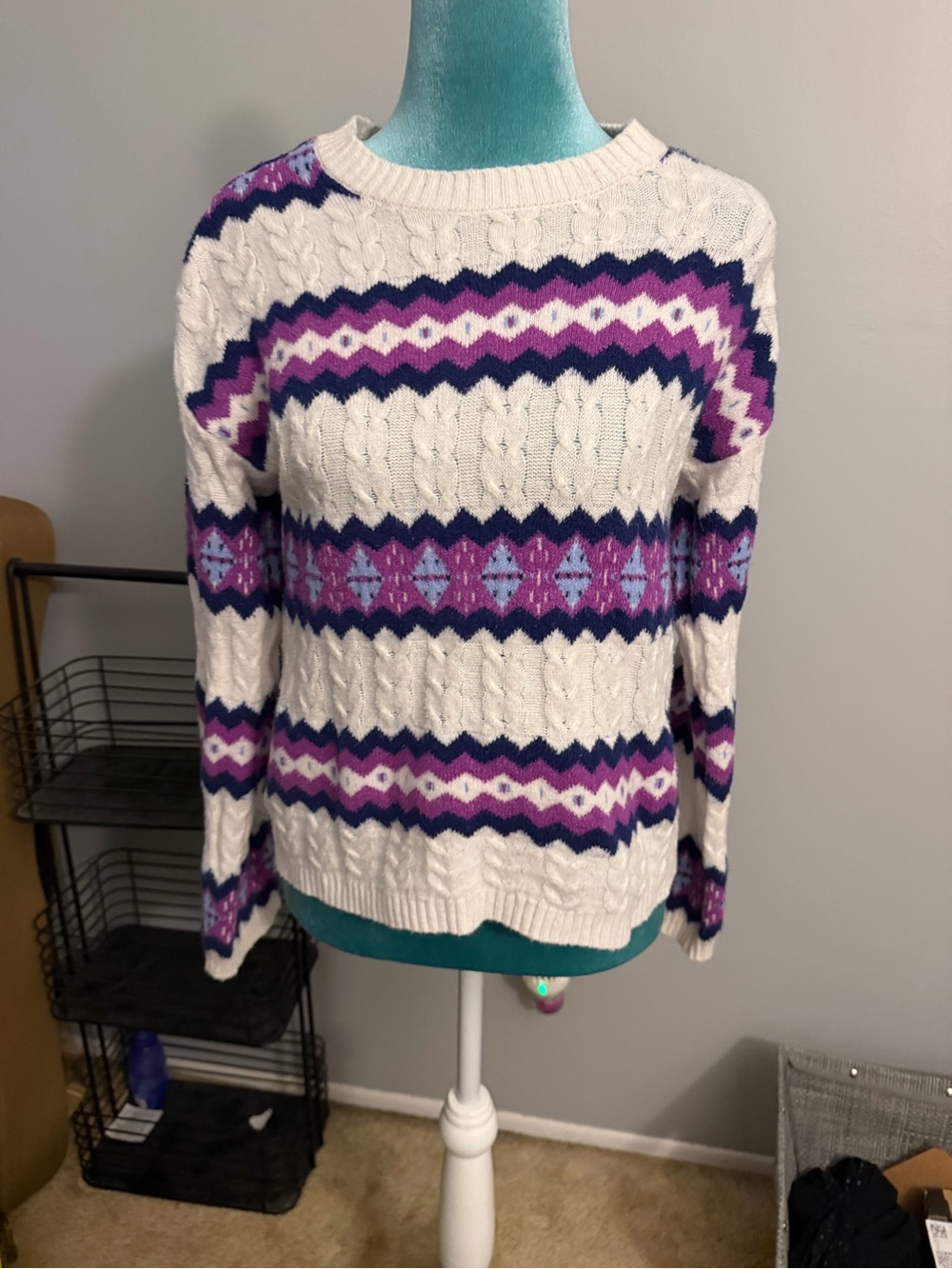 Ski Cream Cable Knit Sweater